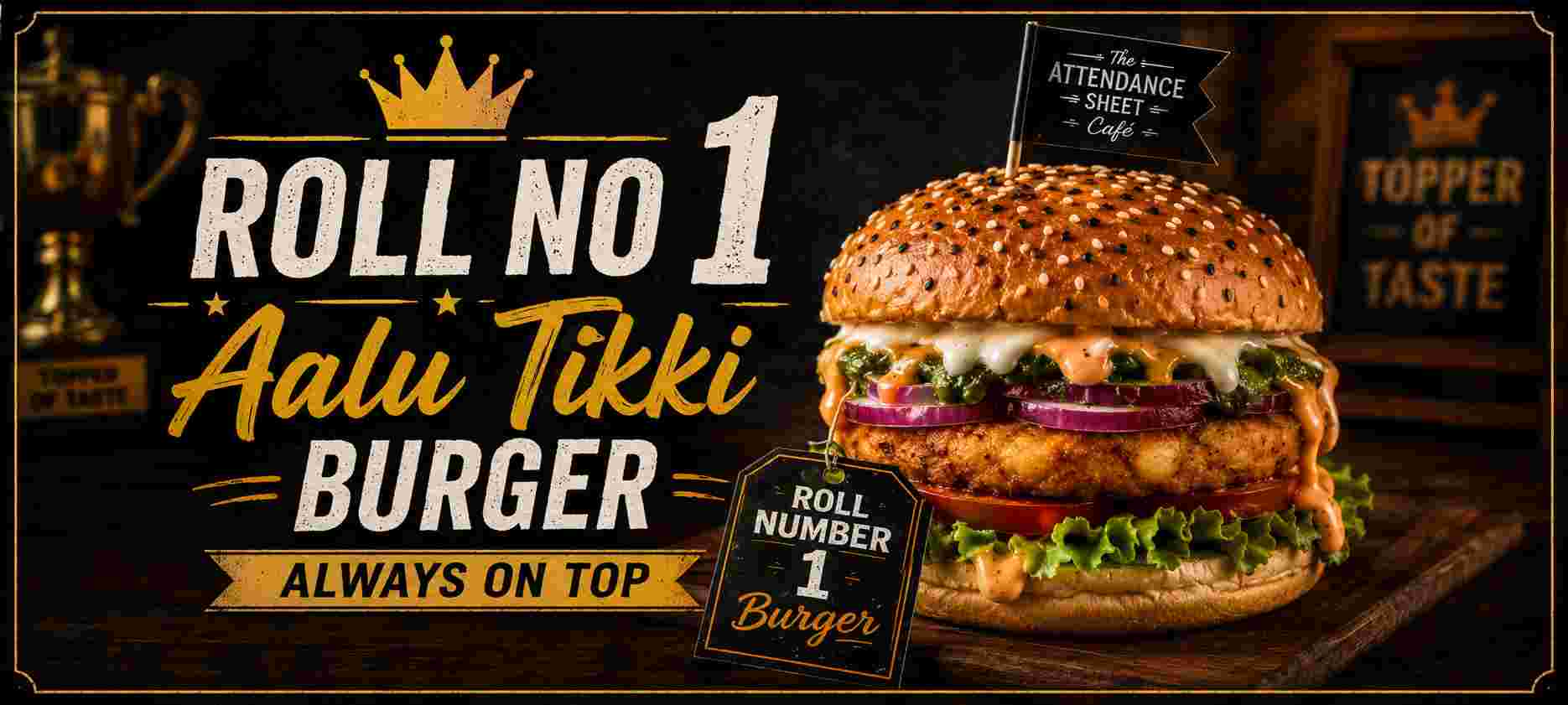 Roll Number 1 Aloo Tikki Burger