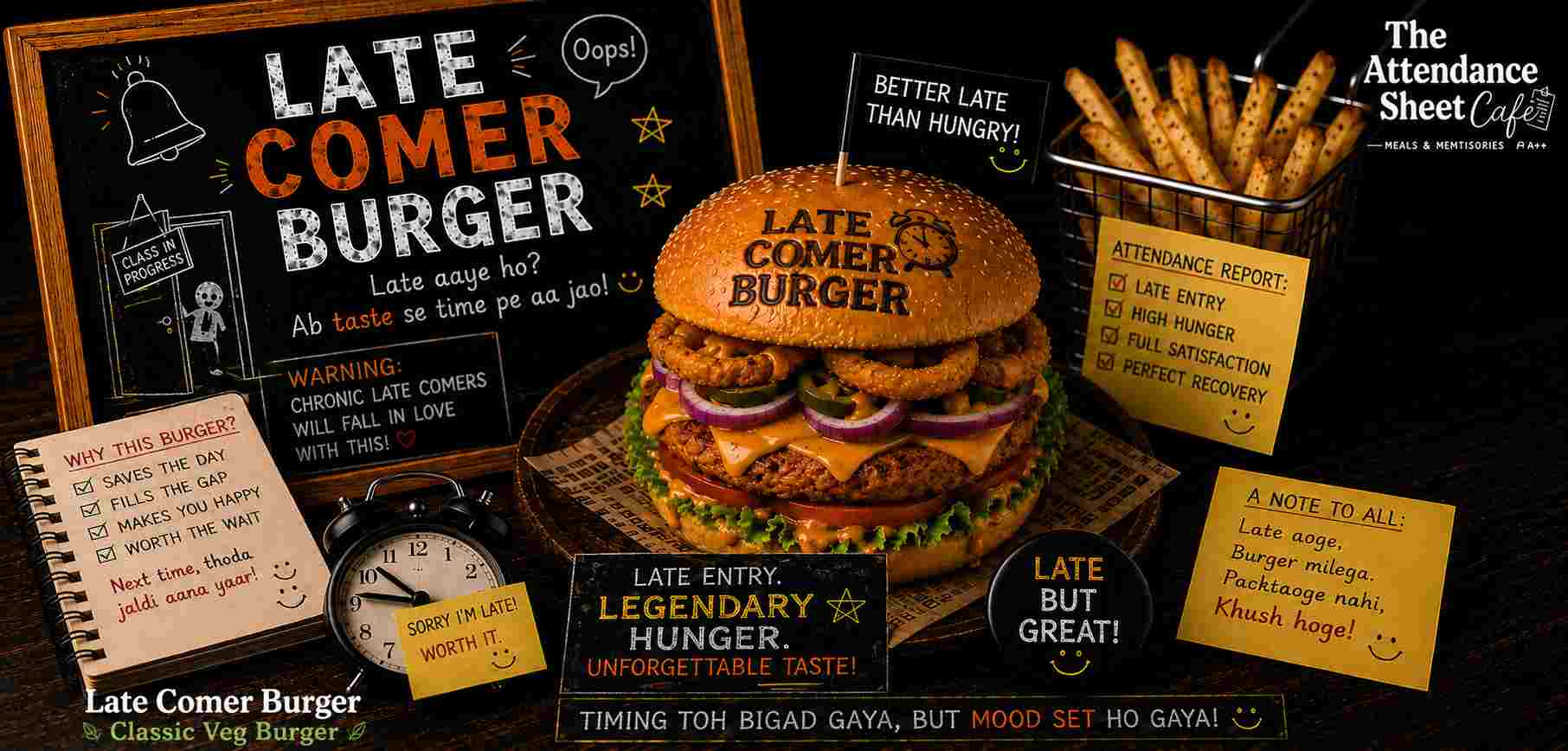 Late Comer Classic Veg Burger
