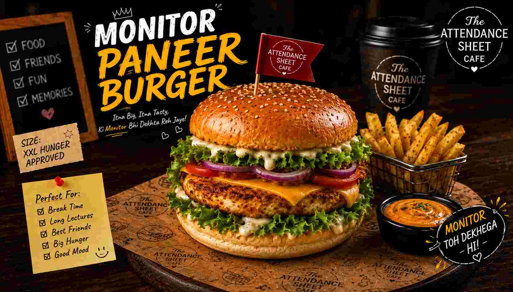 Monitor Paneer Burger