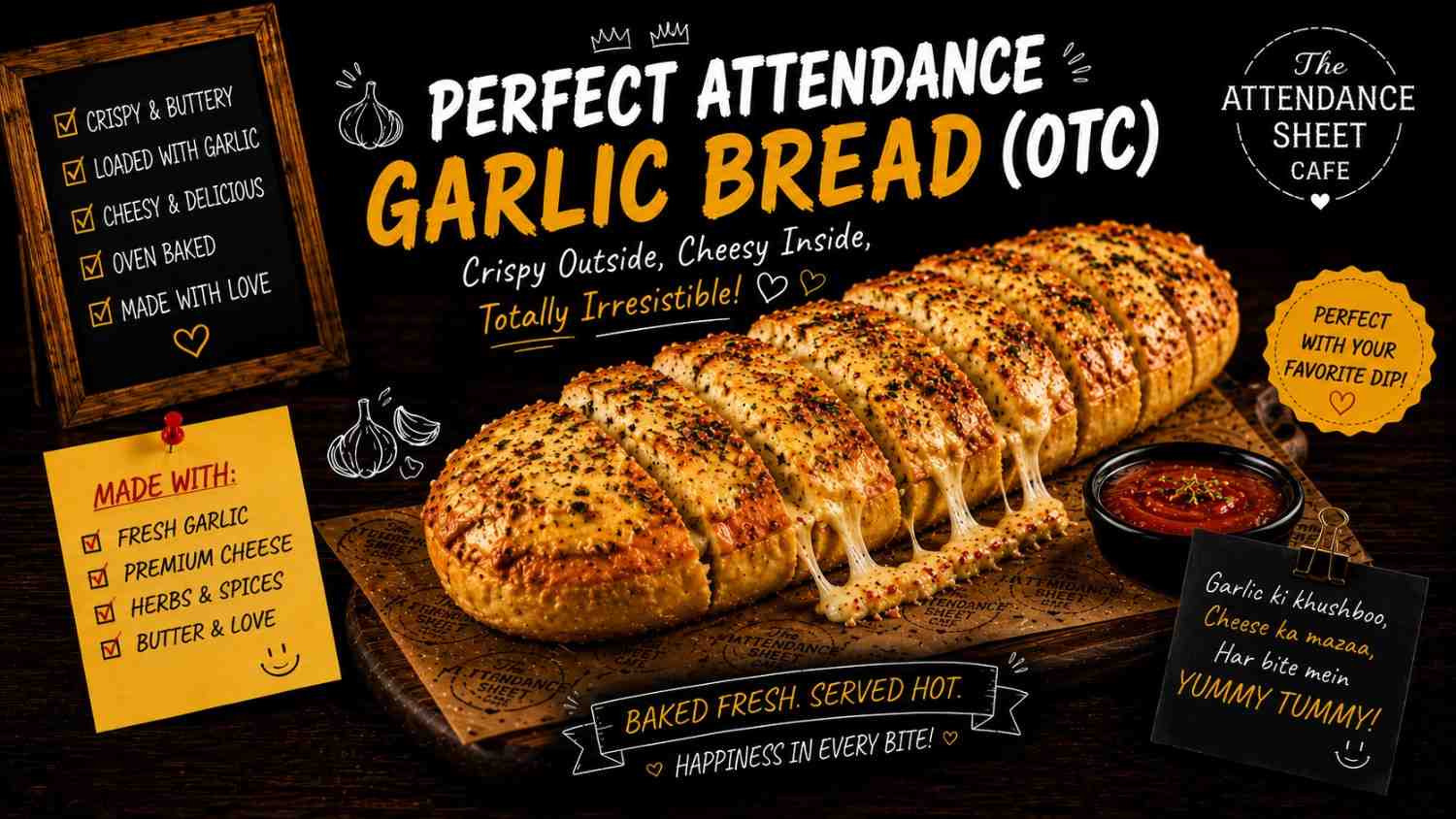 Perfect Attendance Garlic Bread (OTC)
